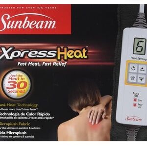 Sunbeam XpressHeat Heating Pad, King Size, King Size, 6 Heat Settings